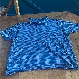 Men's Blue Striped Hurley Polo Shirt